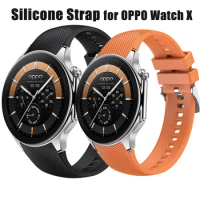 Silicone Strap Suitable for OPPO Watch X , NO Gaps Circular interface Replacement Watch for OPPO X Smartwatch