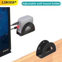 Adjustable Small Device Wall Mount Holder Adhesive Stand for Apple TV,Router,Modem,TV Box,Mini PC Host and Other Media Players