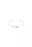 ZITIQUE Women's Knotted Heart Bangle - Silver