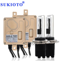 SUKIOTO 55W CANBUS NO Error Xenon H7CR HID Kit Headlight Lamp Bulb 4300K 5000K 6000K 8000K AC Ballast EMC Car Accessory Light