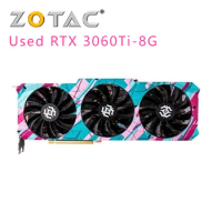 Used ZOTAC GeForce RTX 3060Ti-8G6X X-GAMING OC Graphic Cards RTX3060Ti 8GB GPU For nVIDIA Video Card RTX 3060 ti 8G X GAMING
