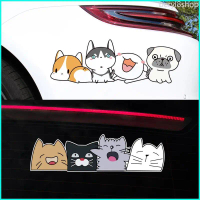 beryl8shop สติกเกอร์รูปหมา แมว ติดรถยนต์ กันน้ำ 100% Sticker Car