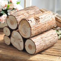 6 to 8cm Nature Pine Wood stub Chip Base Handmake Craft Mini Micro Landscaping Home Garden Decoration DIY Accessories Height 5cm