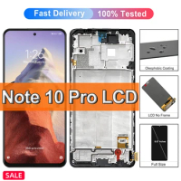 6.67" AMOLED for Xiaomi Redmi Note 10 Pro LCD Display Touch Screen For Redmi Note10Pro M2101K6G LCD Display Replace, with Frame