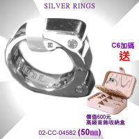 CHARRIOL夏利豪 絕版品Silver Ring純銀戒指 鑲4顆托帕石50㎜ C6(02-CC-04582)
