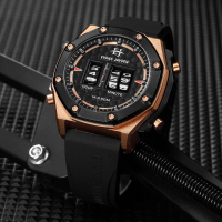 Evans Jayden Jam Tangan Pria 9576 Rubber Silicon Kaca Sapphire Chronograph Water Resistant 5ATM
