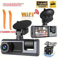 1080P Car Dvr WIFI Dash Cam for Cars 3 Channel Camera for Vehicle Recorder Video Rear View Camera Black Box Car Accsesories