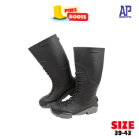 Sepatu boots safety tinggi proyek konstruksi hitam AP boots Metaguard
