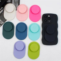 INS 3D Oval Solid Color Holder For Magsafe Magnetic Phone Griptok Grip Tok Stand For iPhone Wireless Charging Case Finger Holder