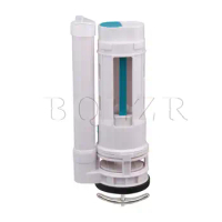 BQLZR White ABS Toilet Cistern Dual Flush Push Button Valve Good Sealing
