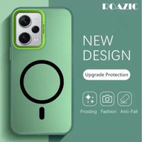 Case For Xiaomi Redmi Note 12 PRO 5G Magsafe Laser Matte Plate Aurora Magnetic Wireless Sarung Casin