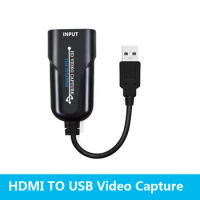 USB 2.0 Audio Video Capture Card HD 1 Way HDMI to USB 2.0 1080P Mini Acquisition Card Converter for Computer Support Wi