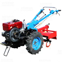 Multipurpose Walking Tractor Rotary Machine Tiller Power Generation Diesel Engine For Sale 15 Horse Riding Electric Motor