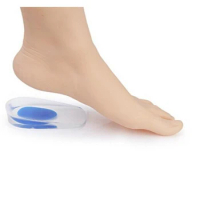 1 Pair Silicone Gel Insoles Massaging Heel Cushion Foot Care Pads For Shoes Pain Relief Heel Cup For Plantar Calcaneal Achilles