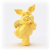 【生活金藝】黃金擺件 卡通生肖-金幣豬(金重1.20錢)