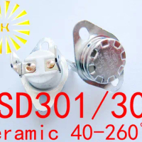 5pcs x KSD302 16A 40-260 degree Ceramic 250V KSD301 Normally Open/Closed Temperature Switch Thermostat Resistor