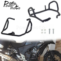 Black Motorcycle Highway Engine Guard Crash Bar Anti-Falling Bumper Protector For Honda CB500X CB400X CB500F CB400F 2013-2018