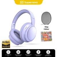 MJ Supernova H10 Headphone Bluetooth Wireless Headset Earphone 5.4 Murah H10 Ungu+BOX