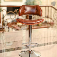 Wood bar stool rotating European retro fashion minimalist bar stool bar stool chair