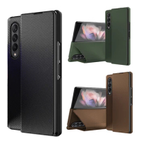 For Samsung Galaxy Z Fold 3 2 Leather Case Full ProtectionHolder Case Anti-Knock Kickstand Cover For Galaxy Z Fold3 Fold2