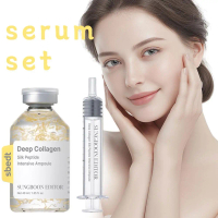 Ampoule Set With Collagen – Lifting Firming Serum & Essence In Syringe Design, Wrinkle Care
