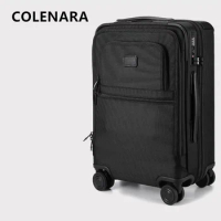 COLENARA Travel Suitcase Oxford Cloth Expandable Trolley Case Laptop Travel Bag 20 Inch Boarding Box with Wheels Rolling Luggage