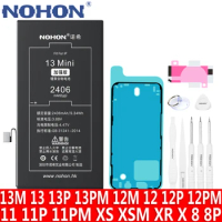 NOHON Battery For Apple iPhone 13 Mini Pro MAX 12 11 X XS 8 Plus XR Replacement Lithium Polymer Bateria High Capacity Batteries