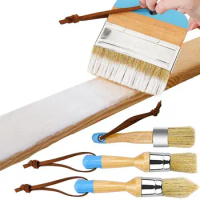 Chalk Furniture Paint Brush Multi-Purpose Crayon Brush 4-Piece Set Practical No Linting Small Chalk Paint Brushes For Card