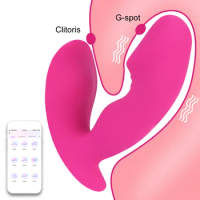 Bluetooth APP Control G-spot Massager Wearable Clitoris Stimulator 9 Modes Vibrators Anal Plug Sex Toys For Women