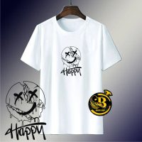 PROMO kaos HAPPY SMILE XX dewasa pria/wanita baju oblong dewasa baju simple baju gambar / sablon dig