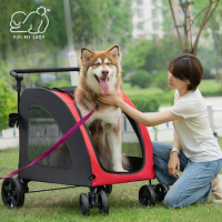 Pet Baby Multi-Functional Cart In Large Dog Outdoor Travel Transport Cats and Dogs Travel Convenient Large Space Pet Stroller