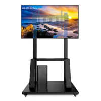 40-70 inch movable TV stand, conference all-in-one machine, floor mounted wheeled trolley, with a load-bearing range of 100kg