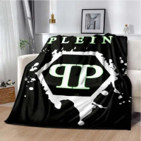 Fashion P-Philipp Plein Bedroom Decoration Flannel Blanket Living Room Sofa Cover Blanket Soft and Warm Customization