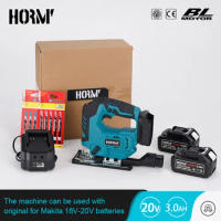 20V Brushless Electric Jig Saw Cordless Portable Multi-Function Adjustable Speed DIY Woodworking Power Tool For Makita Battery