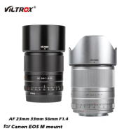 VILTROX 23mm 33mm 56mm F1.4 Lens Auto Focus Large Aperture Portrait Lenses for Canon EOS M Mount M6II M200 M50 Camera Lens