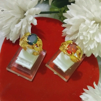 cincin lapis emas bentuk bunga cantik dan mewah persis emas asli warna kuning emas 24 karat