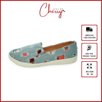 Giày Lười Nữ Slip On Vải Đế Bằng Mềm Mại Thoải Mái Thoáng Khí Cherry Shop SO03