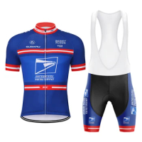 Cycling jersey Men Retro Set Bib Shorts Suit Blue Clothing Bicycle Clothes Mtb Sportswear Breathable Summer Short Sleeve Gel