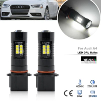 For Audi A4 Mk4 B8.5 Restyling A5 8T 8F Facelift PSX26W H28W LED Daytime Running Light Bulbs Canbus DRLs Car Headlamp Daylights