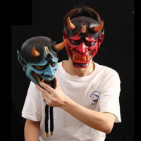 Halloween Prajna Mask Horror Grimace Hannya Resin Mask Cosplay
