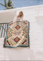 雙菱 北歐空調毯復古印第安民族風沙發毯裝飾毯納瓦霍線毯蓋毯