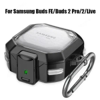 For Samsung Galaxy Buds 2 Pro Buds FE Buds Live Case Clear Carbon Fiber Cover For Samsung Buds2 Pro buzz 2 Pro live buzz2 Cases