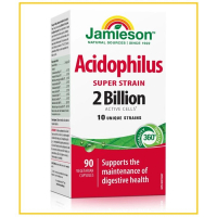 JAMIESON 健美生益生菌膠囊90粒 SUPER STRAIN ACIDOPHILLUS 2 BILLION ACTIVE CELLS 90 VEGE CAPSULES