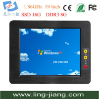 19 inch Fanless Panel PC 2GB DDR3 32GB SSD 6xCOM 4xUSB wireless touch screen monitor
