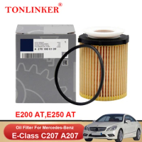 TONLINKER Oil Filter A2701800109 For Mercedes Benz E Class C207 A207 2013-2017 E200 E250 2.0L M274 Car Accessories A2701840225