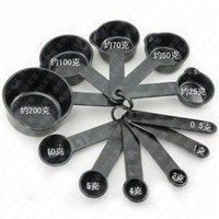 【量勺-塑膠-11件/套-3套/組】量杯量勺11件套裝 烘焙必備工具 0.5g~200g(小號6把，大號5把) 2把/套，3套/組-8001001