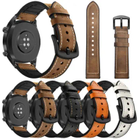 22mm Replacement watch band Genuine Leather for Samsung Gear S3 Frontier Classic Strap galaxy watch 46mm Huami Amazfit Watchband
