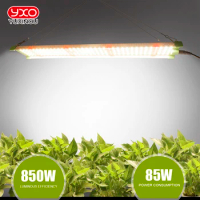 LED Grow Light 850W Samsung LM282b+ Diodes Quiet Fanless Full Spectrum Grow Light High PPFD For 5x5FT Coverage, Veg and Blooming