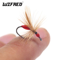 Wifreo 6PCS Bloody Ant Fishing Fly Rainbow Brown Trout Grayling Fishing Dry Terrestrial Flies ImportBarbless Hook #12 Trout Food