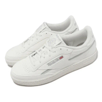 【REEBOK】休閒鞋 Club C 85 Vegan 女鞋 白 灰 復古 皮革 經典 小白鞋(100033093)